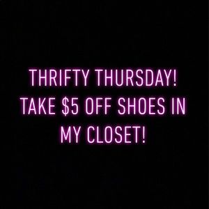 $5 off any shoe in my closet!